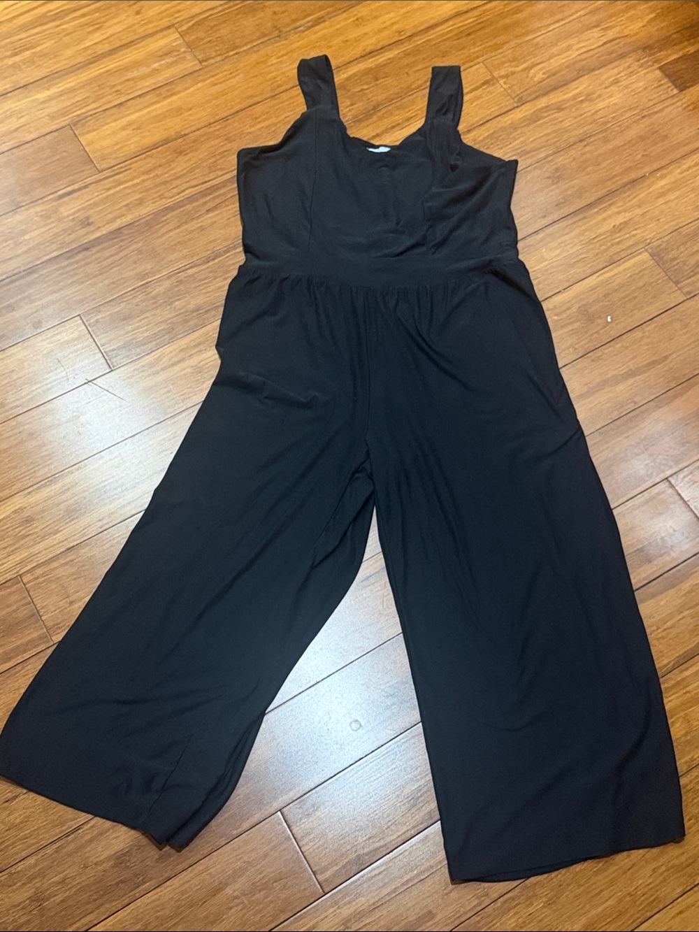 Emily Daniels Sleeveless Black Wide-Leg Jumpsuit